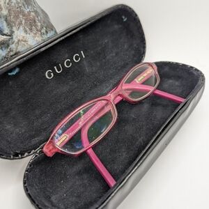 Gucci Pink / Purple Women's Glasses With Original Case Good Condition